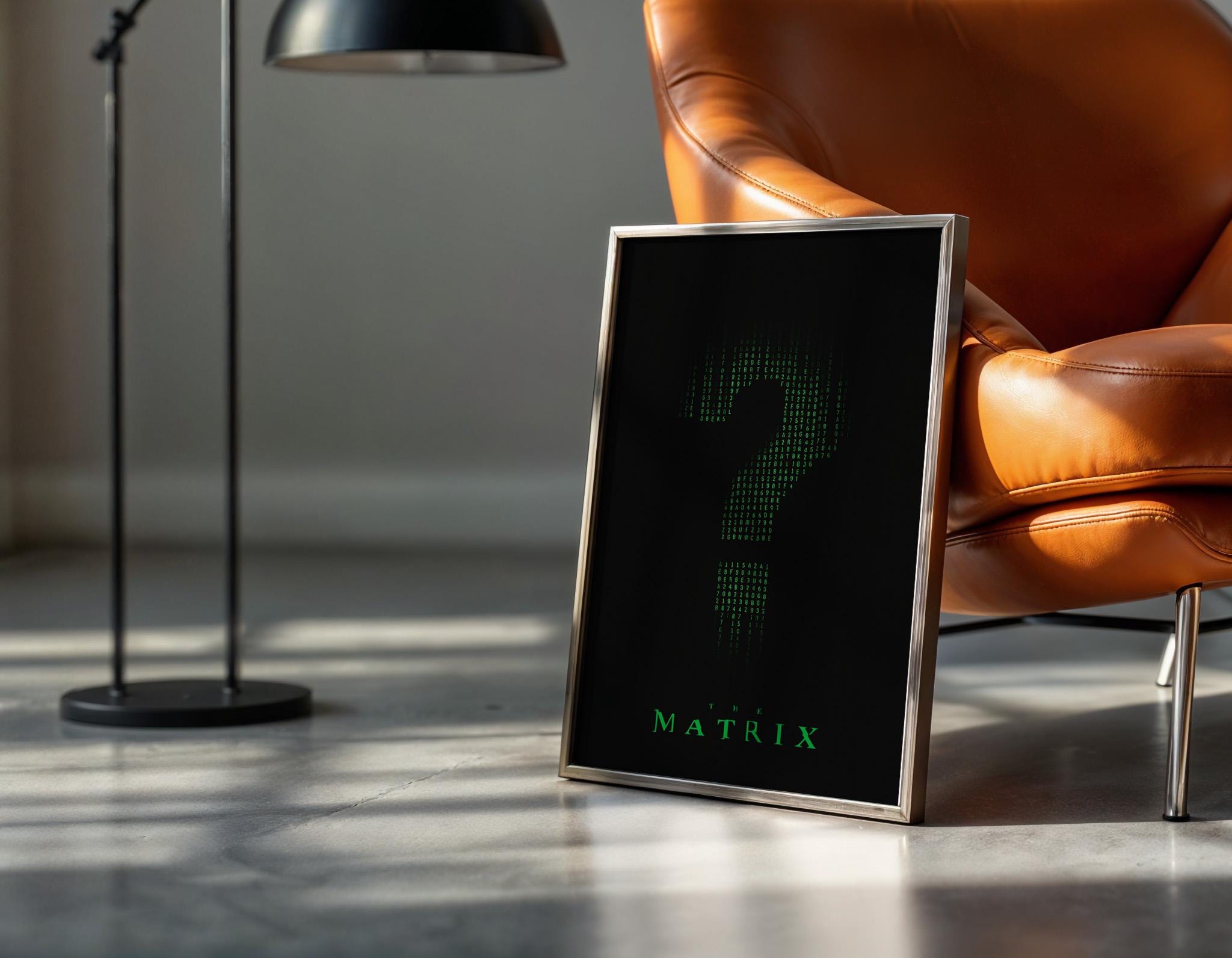 The Matrix Minimalist Poster - Sci-Fi Design Print, Cyberpunk Style Decor, 90s Fan Gift Idea