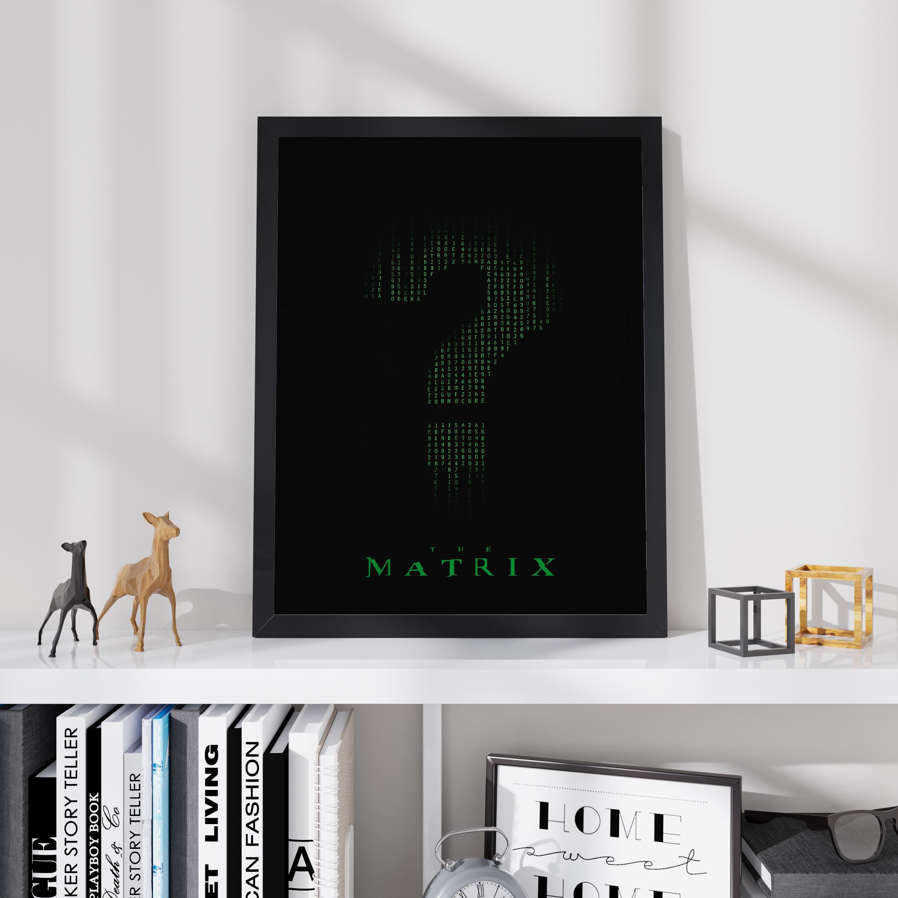 The Matrix Minimalist Poster - Sci-Fi Design Print, Cyberpunk Style Decor, 90s Fan Gift Idea