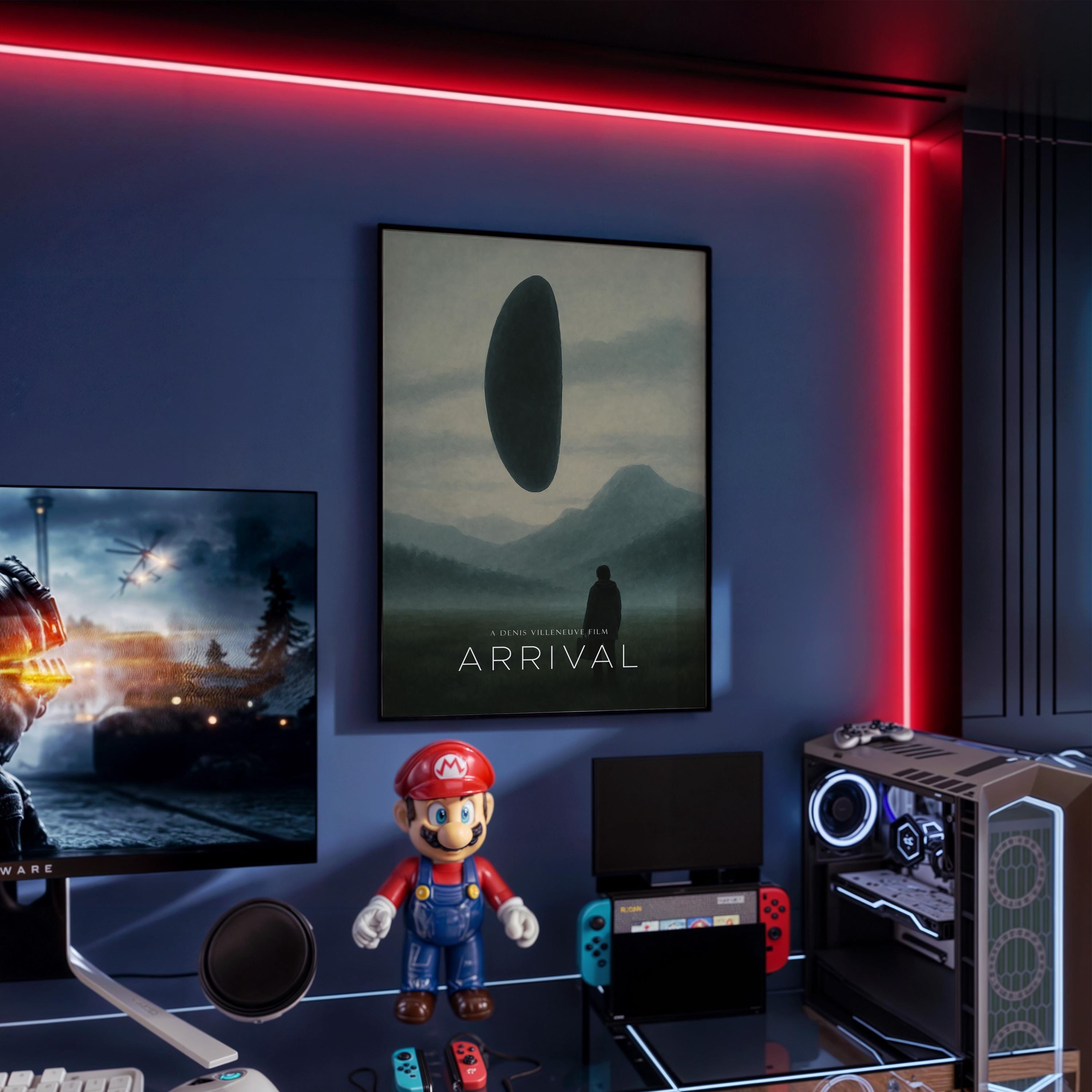 Arrival Sci-Fi Movie Poster - Denis Villeneuve Art Print, Intelligent Cinema Decor, Sci-Fi Gift Idea