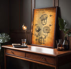 Spot Lamp Patent Print - 80s Technical Drawing, Set Decor, Lighting Technician Gift (USD257890)