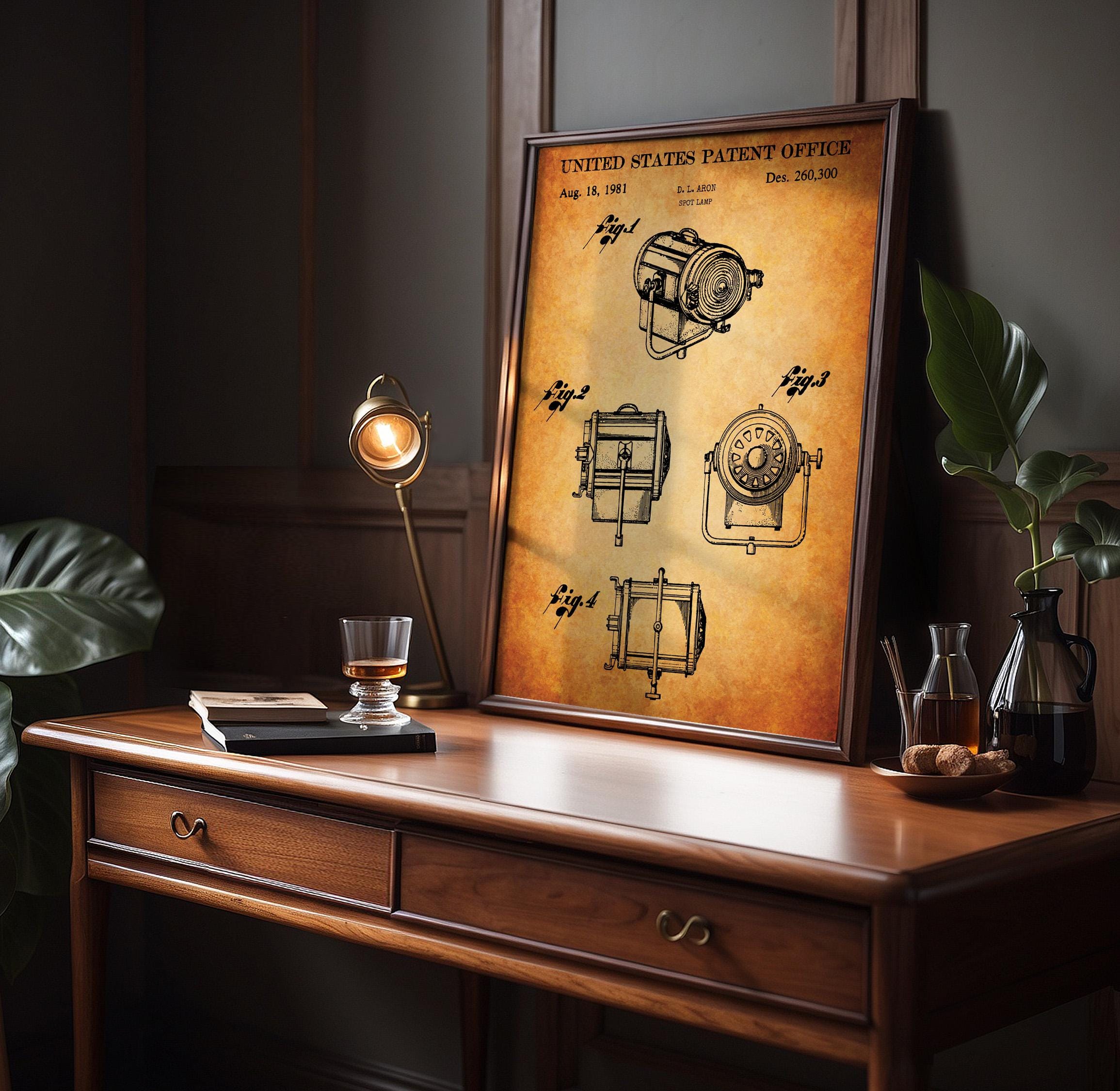 Stage Spot Lamp Patent Print - Vintage Technical Drawing, Industrial Decor, Design Gift Idea (USD260300)