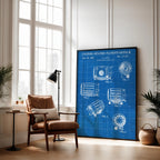 Combined Flood and Spot Light Patent Print - 80s Technical Drawing, Studio Decor, Filmmaker Gift Idea (USD271043)
