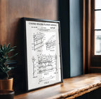 Clap Board Patent Print - Modern Technical Drawing, Movie Set Decor, Filmmaker Gift Idea (US5457507)