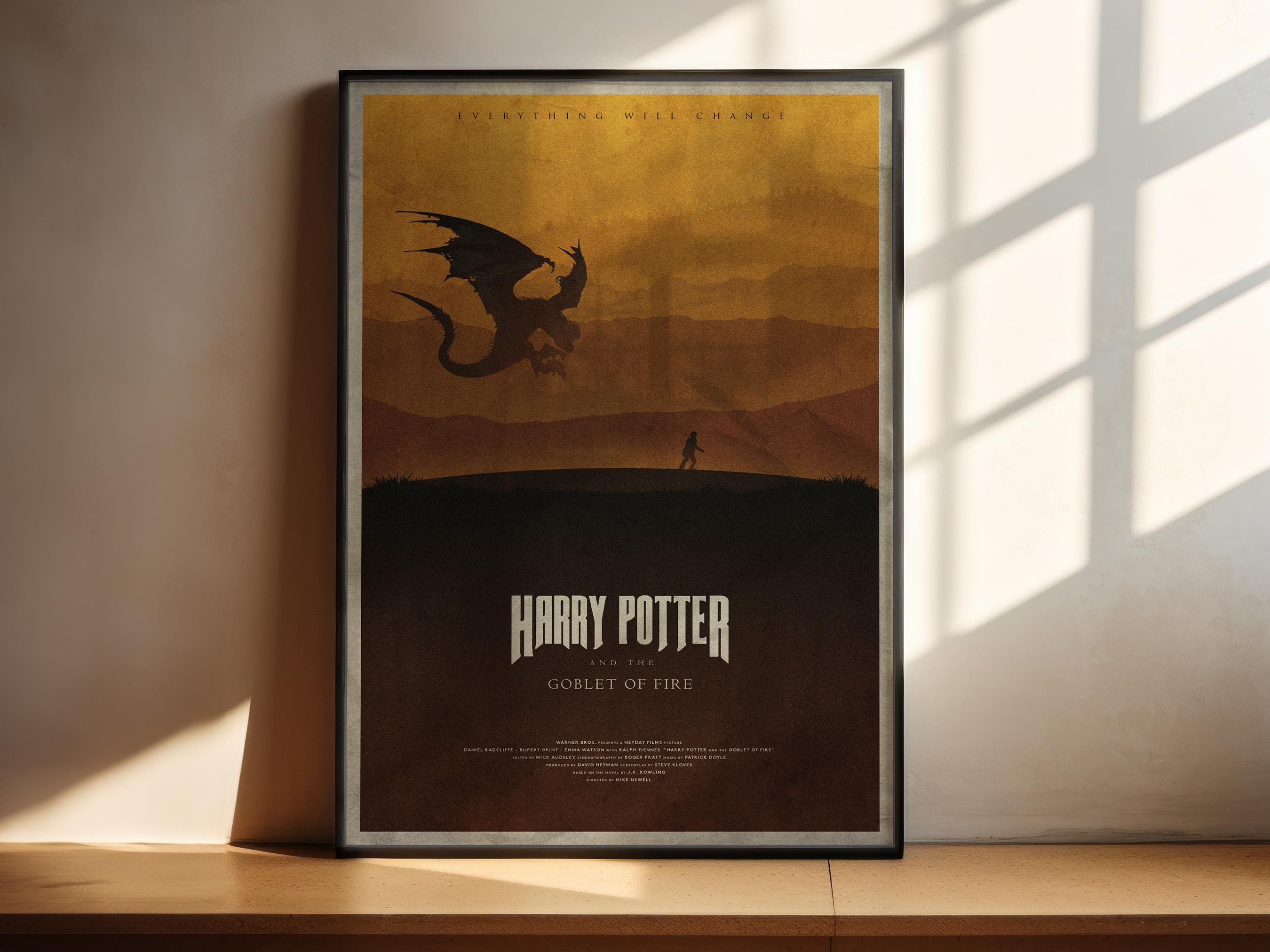 Harry Potter and the Goblet of Fire Poster - Triwizard Tournament Print, Dragon Decor, Magic Fan Gift