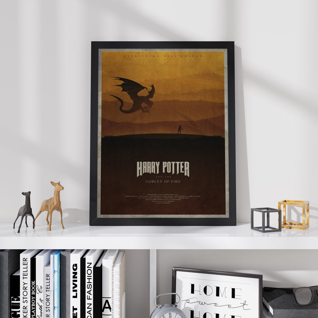 Harry Potter and the Goblet of Fire Poster - Triwizard Tournament Print, Dragon Decor, Magic Fan Gift