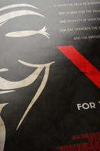 V for Vendetta Cult Movie Poster - Guy Fawkes Mask Print, Dystopian Decor, Fan Gift Idea