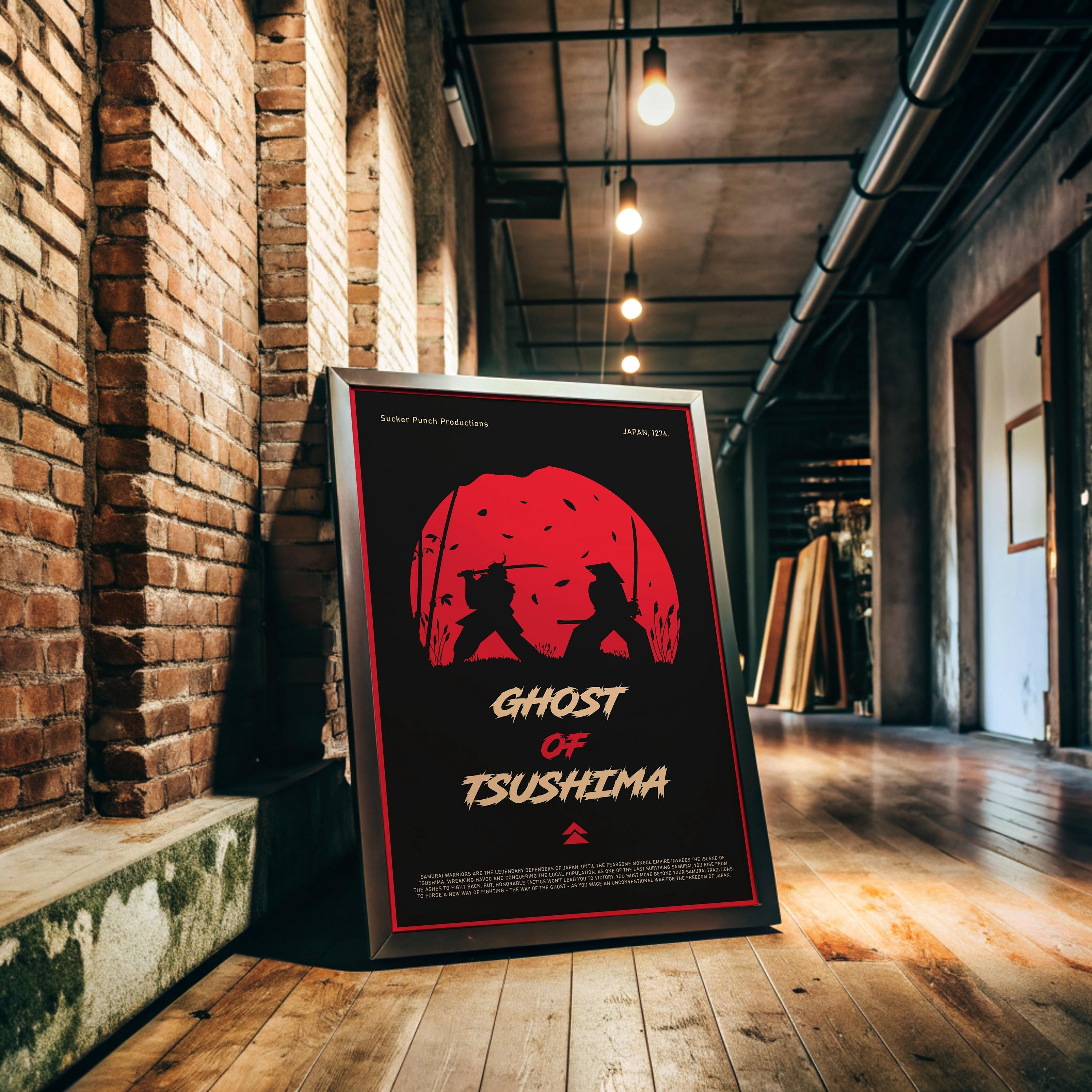 Ghost of Tsushima Poster - Samurai Action Game Art Print, Epic Gamer Wall Decor, Gift Idea for Video Game Fans