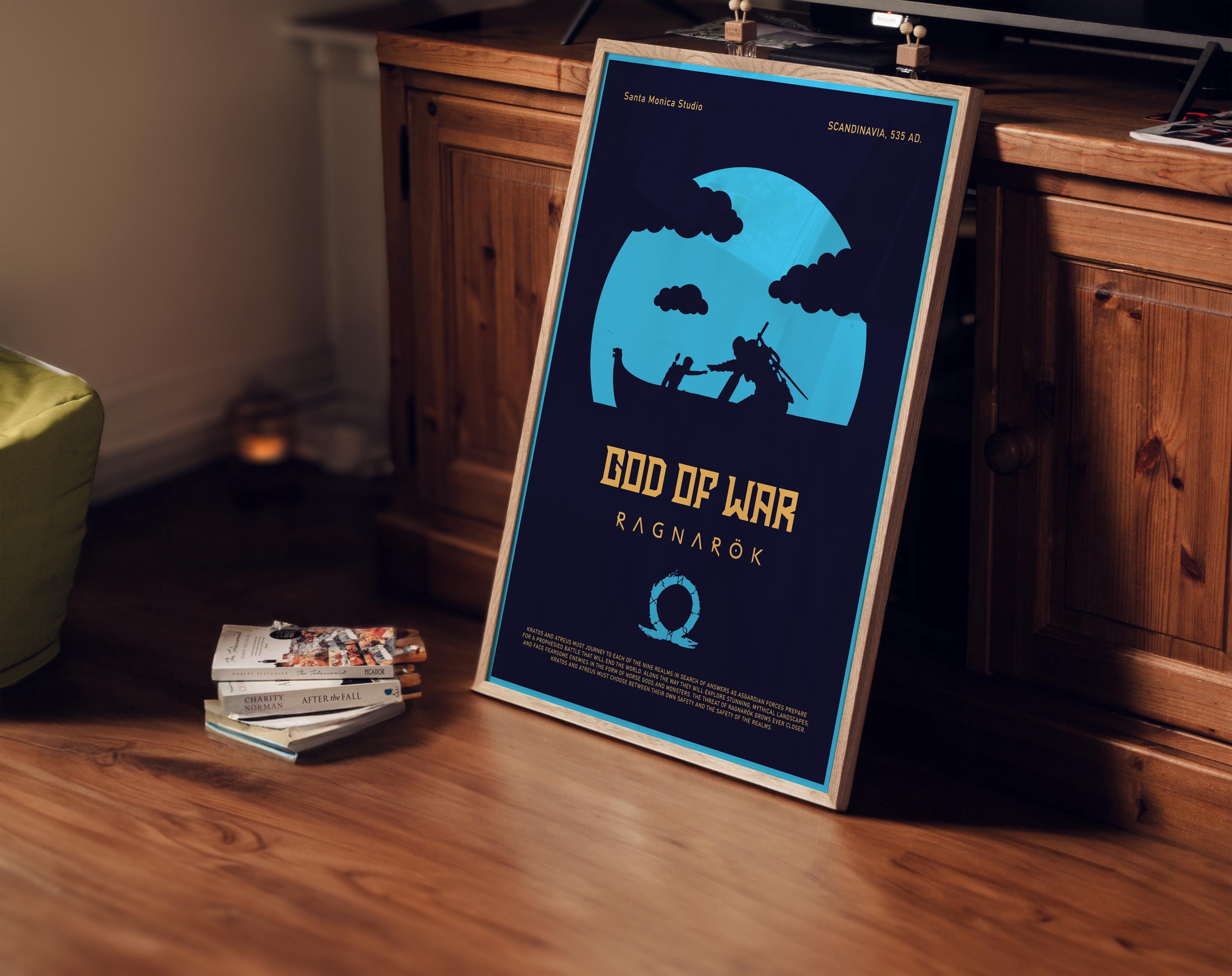 God of War Ragnarök Poster - Kratos and Atreus Art Print, Epic Norse Gaming Decor, Gift Idea for Gamer Room