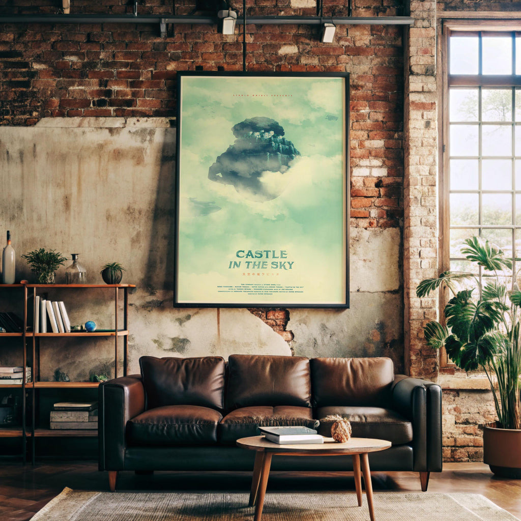 Castle in the Sky Movie Poster - Studio Ghibli Wall Art, Japanese Animation Print, Anime Fantasy Decor, Gift Idea for Ghibli Fans