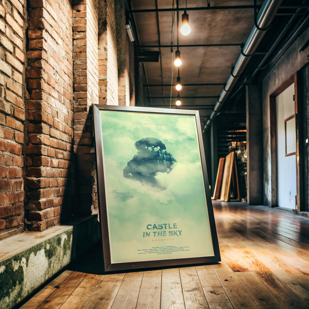Castle in the Sky Movie Poster - Studio Ghibli Wall Art, Japanese Animation Print, Anime Fantasy Decor, Gift Idea for Ghibli Fans