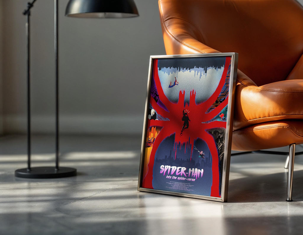 Spider-Man Into The Spider-Verse Poster - Animation Movie Print, Marvel Superhero Decor, Miles Morales Gift