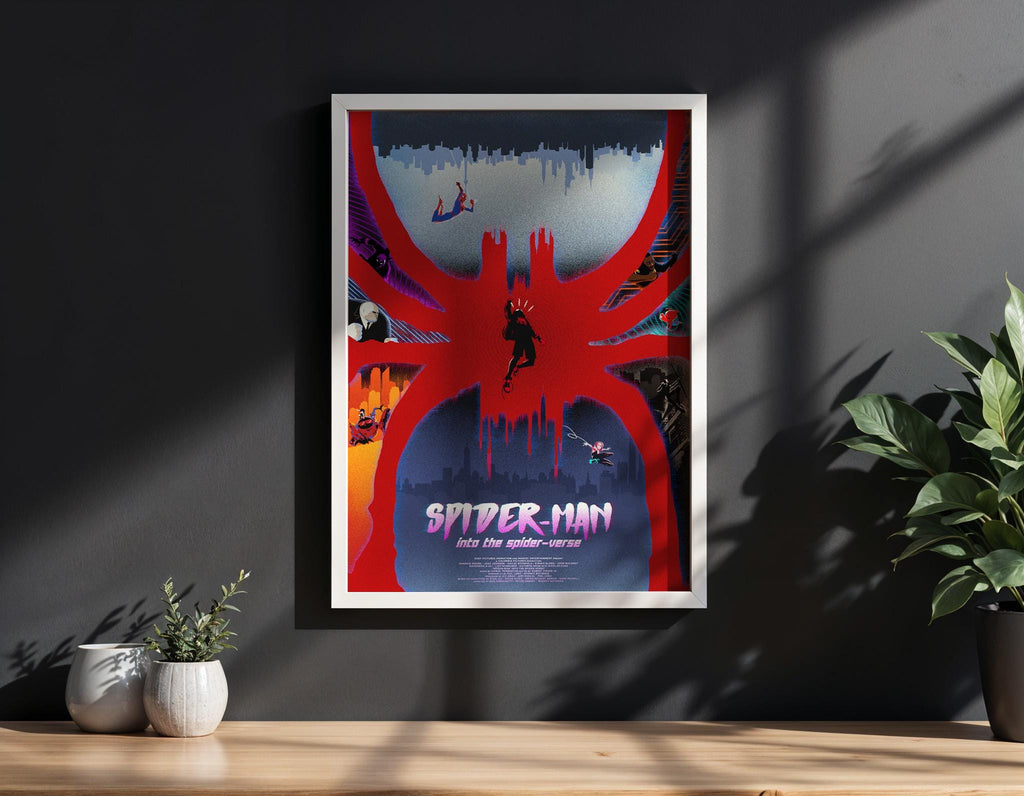 Spider-Man Into The Spider-Verse Poster - Animation Movie Print, Marvel Superhero Decor, Miles Morales Gift