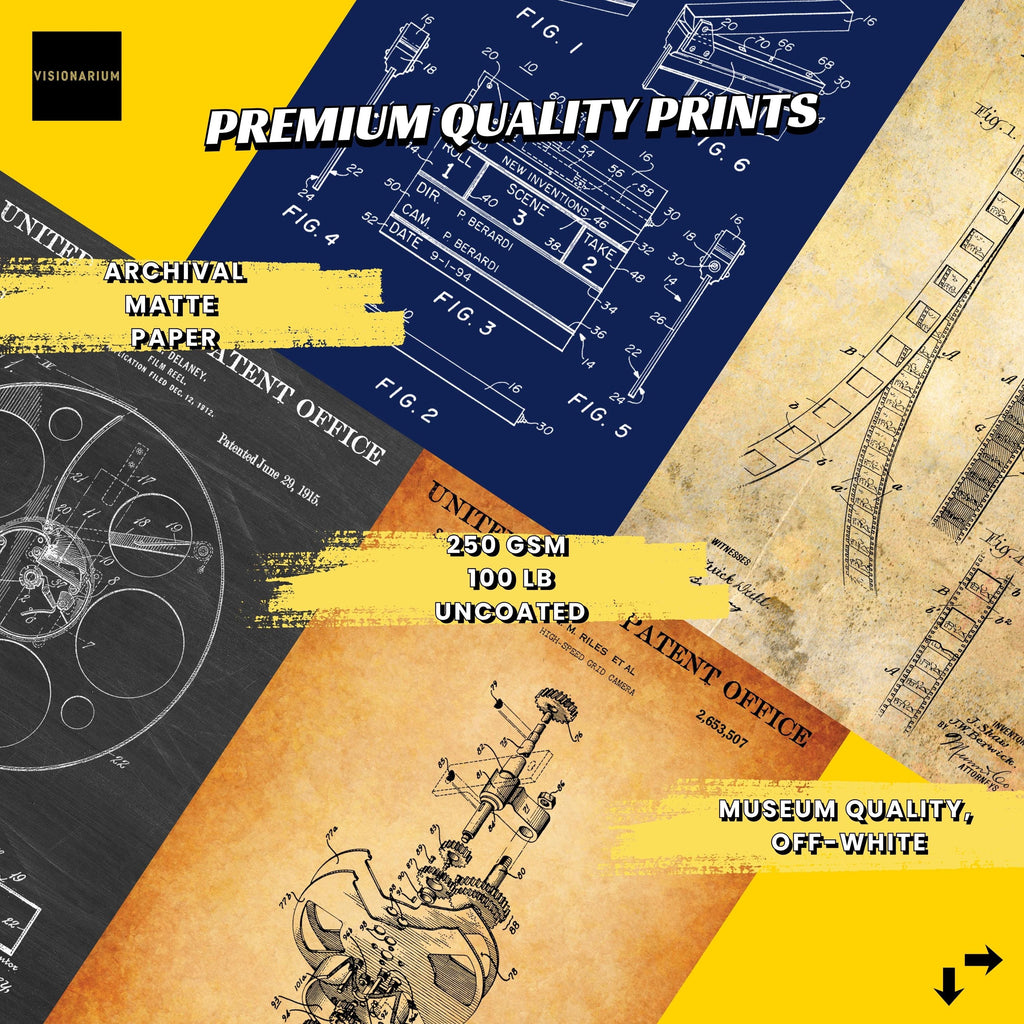Director's Chair Patent Poster - Vintage Film Wall Art, Movie Decor, Gift for Filmmakers, movie lovers artwork, cinema print [US34204]