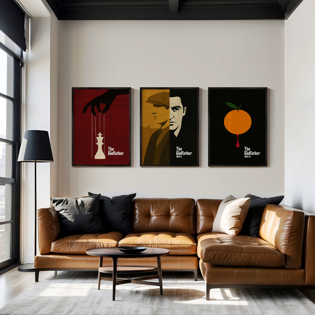 The Godfather Trilogy Minimalist Movie Poster Set [AMV]