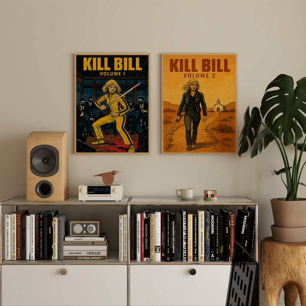 Kill Bill Vol 1 and 2 Movie Poster Set [AMV]