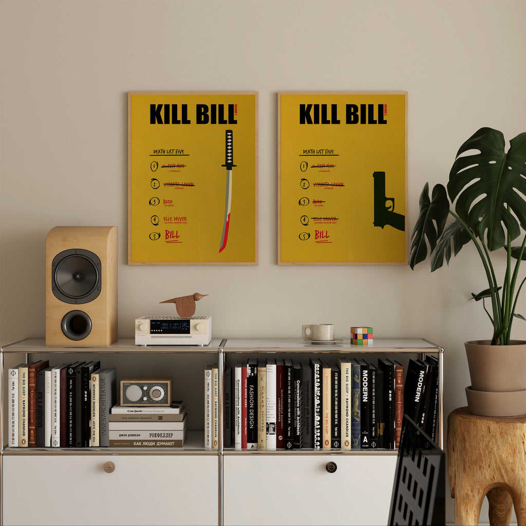 Kill Bill Vol 1 and 2 Minimalist Movie Poster Set [AMV]