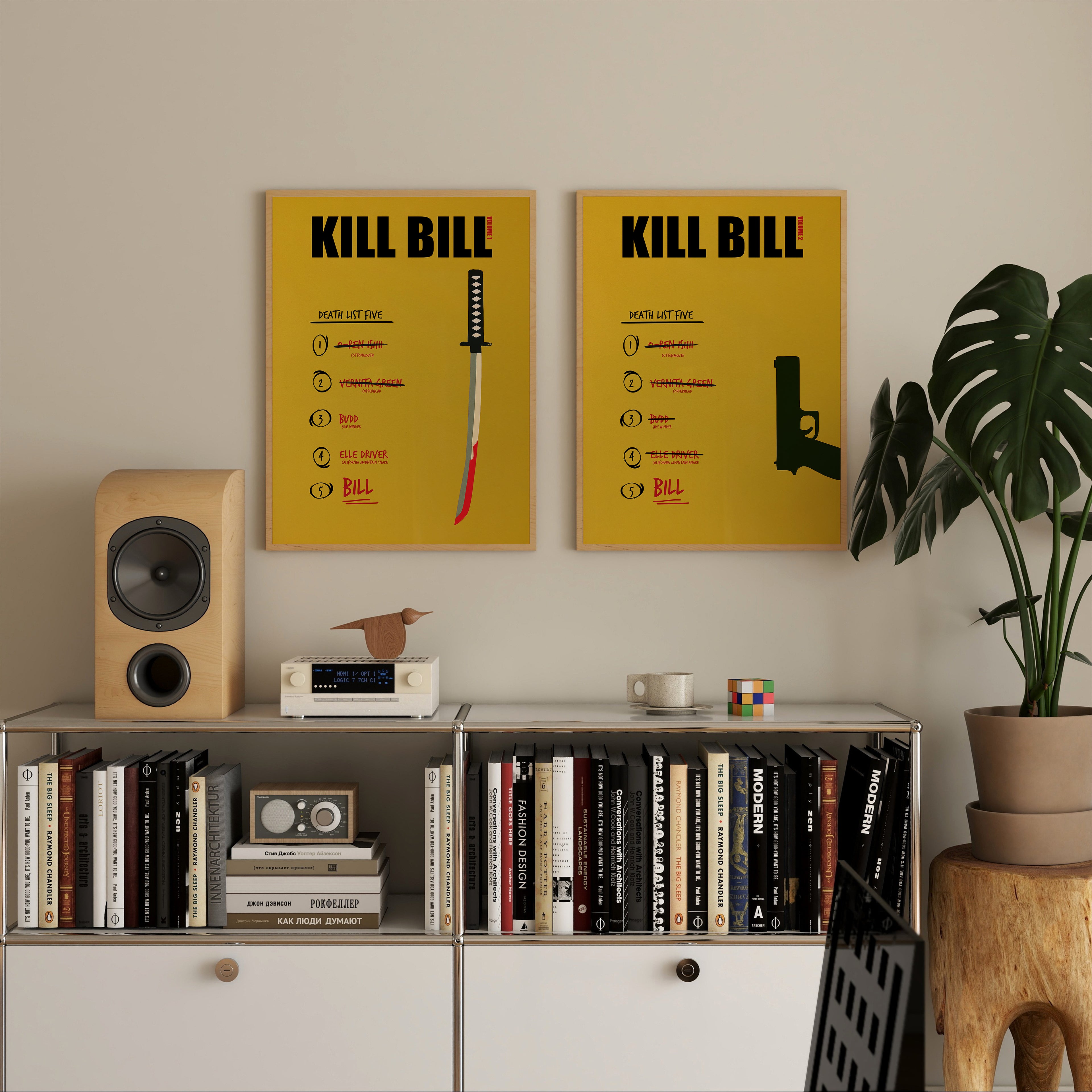 Kill Bill Vol 1 and 2 Minimalist Movie Poster Set [AMV]
