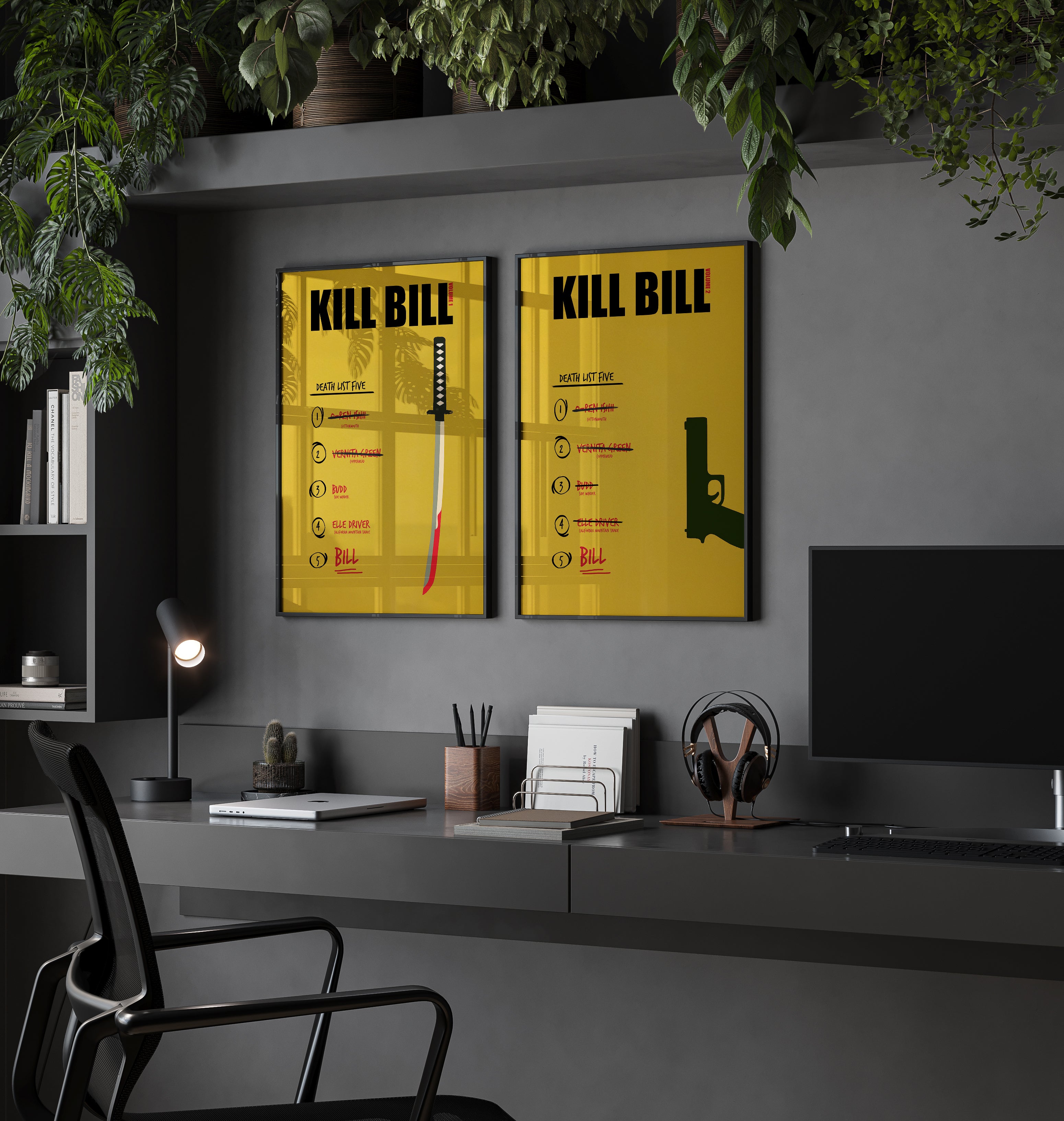 Kill Bill Vol 1 and 2 Minimalist Movie Poster Set [AMV]