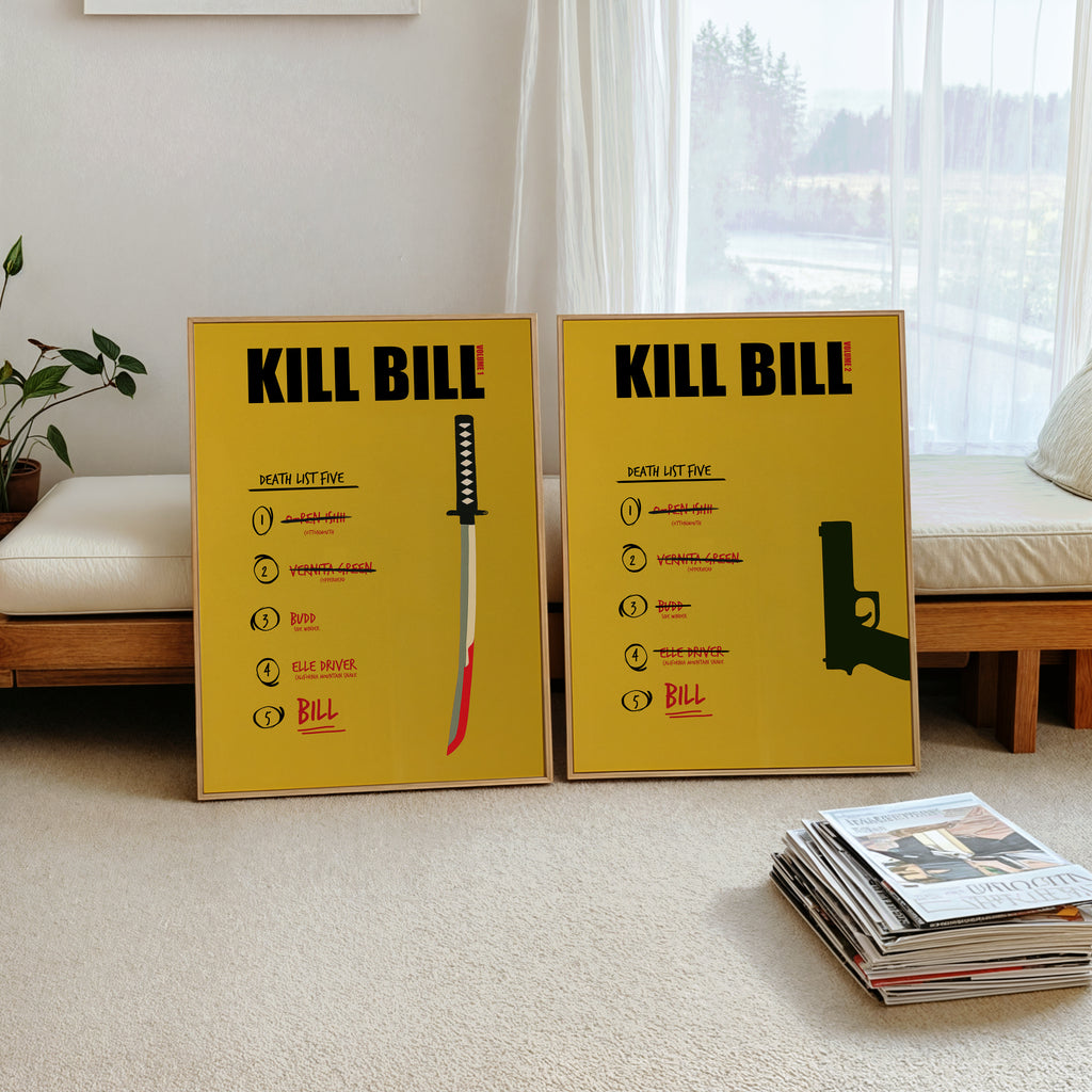 Kill Bill Vol 1 and 2 Minimalist Movie Poster Set [AMV]