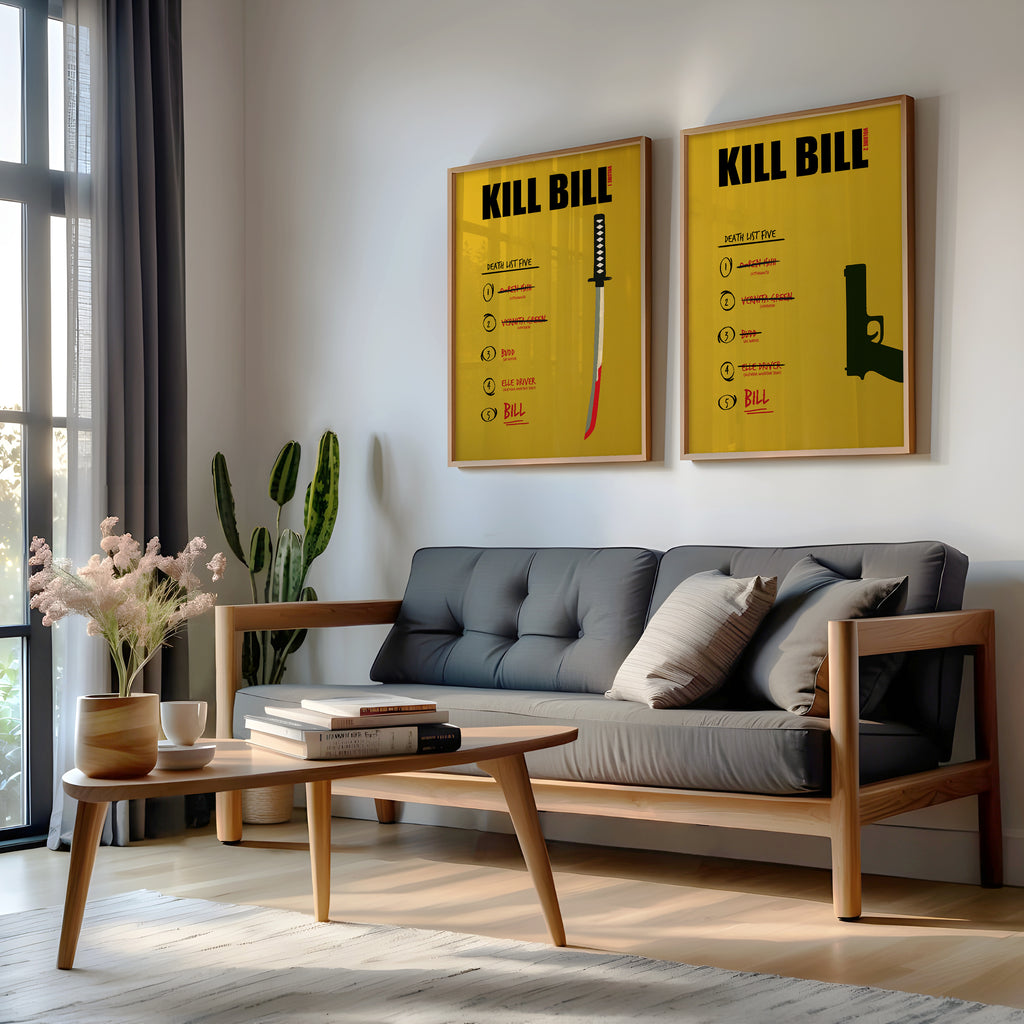 Kill Bill Vol 1 and 2 Minimalist Movie Poster Set [AMV]