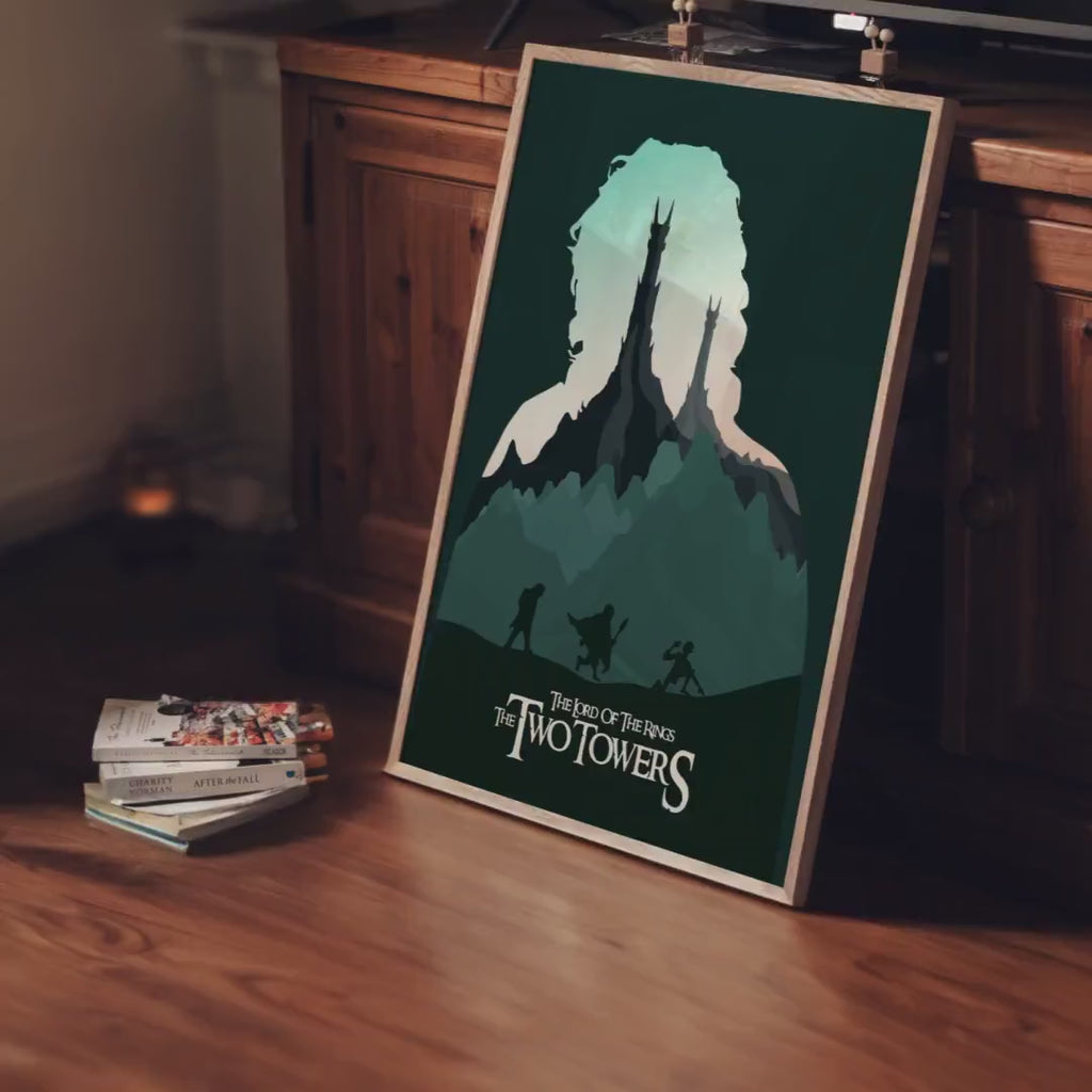 The Lord of the Rings: The Two Towers Poster - Epic Fantasy Wall Art, Middle-earth Decor, Gift for LOTR Fans, Samwise Print