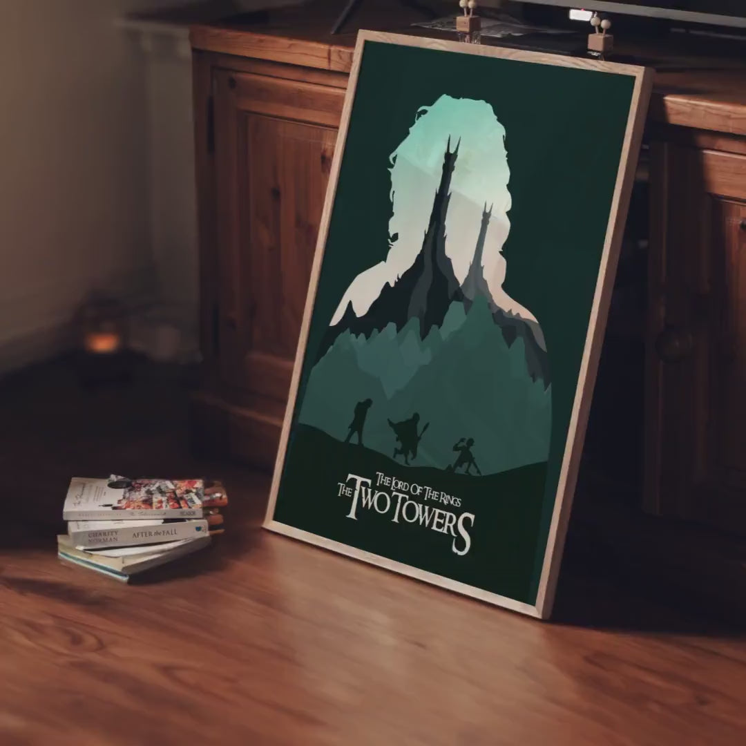 The Lord of the Rings: The Two Towers Poster - Epic Fantasy Wall Art, Middle-earth Decor, Gift for LOTR Fans, Samwise Print