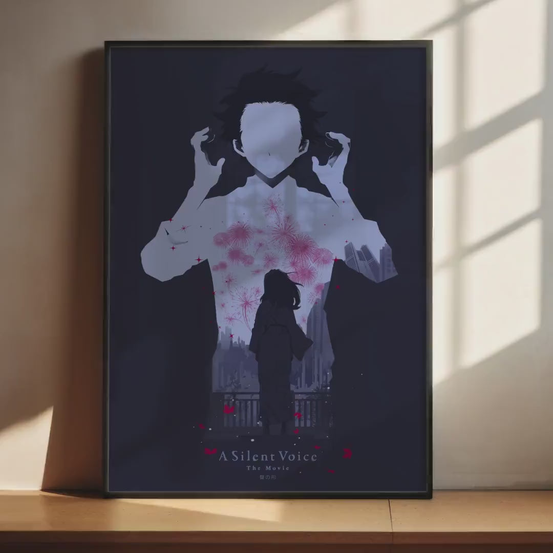 A Silent Voice Anime Movie Poster - Shoya Shoko Art Print, Emotional Drama Decor, Japanese Animation Fan Gift