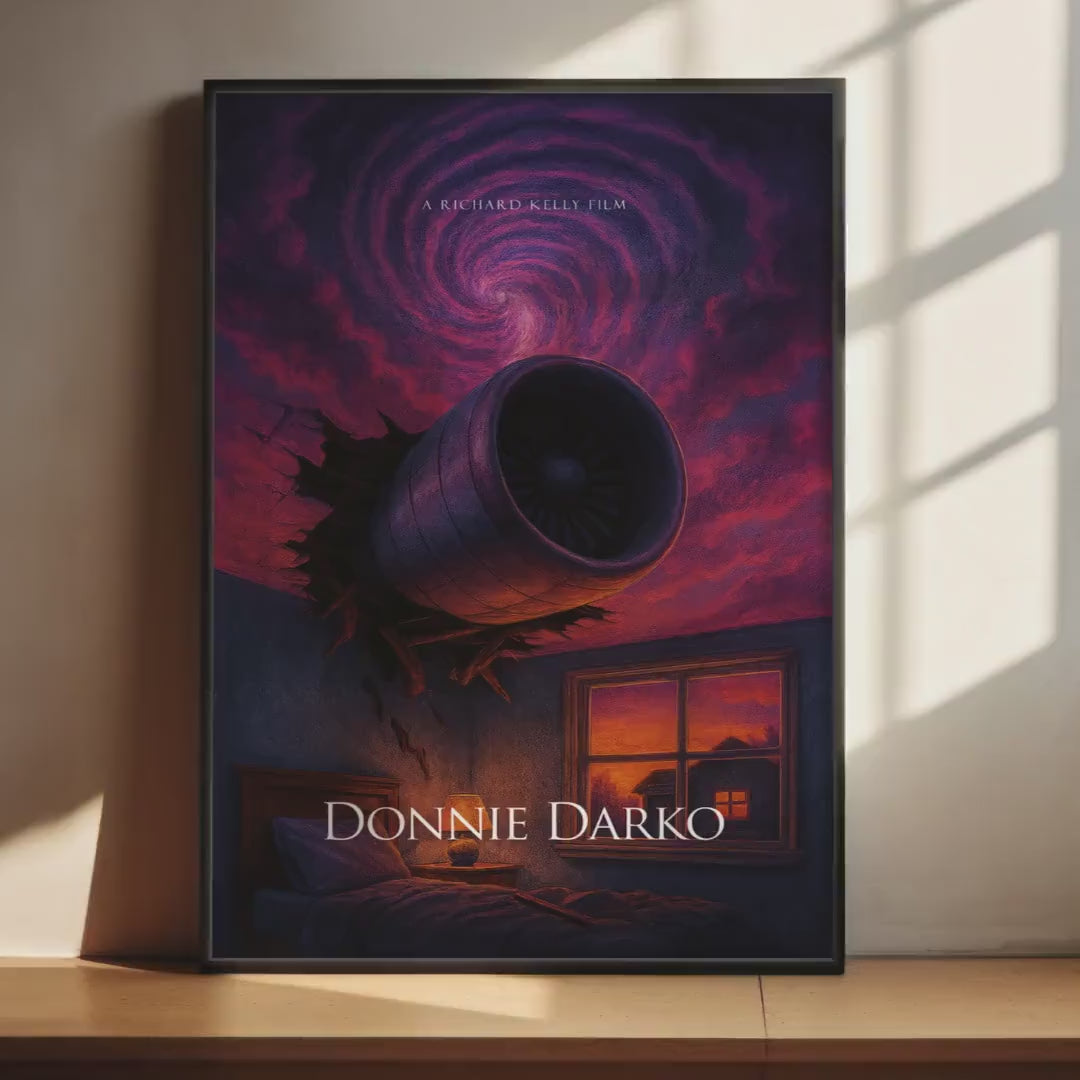 Donnie Darko Cult Movie Poster - Psychological Thriller Print, Indie Cinema Decor, 2000s Fan Gift Idea