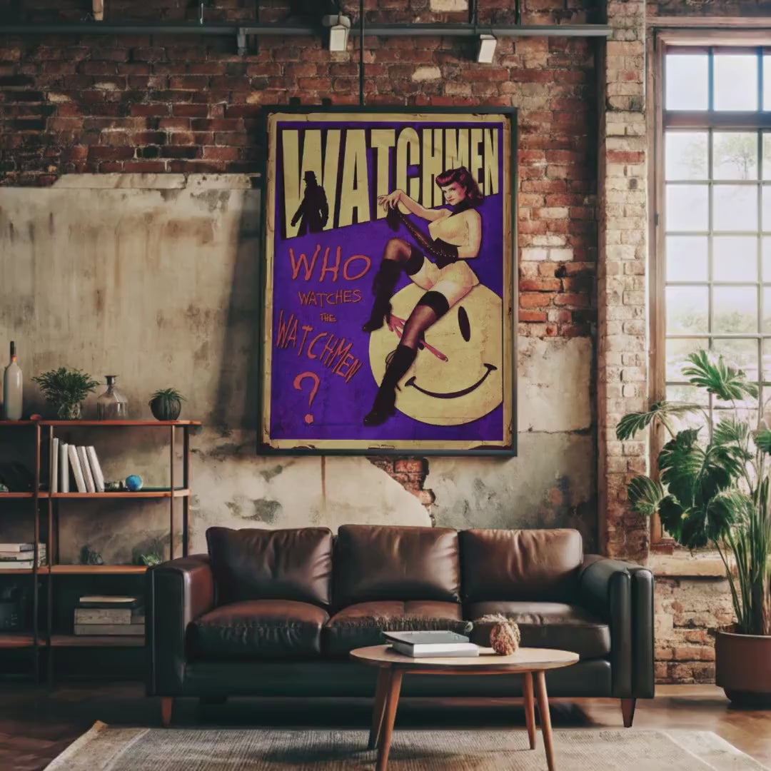 Watchmen Poster - Superhero Noir Wall Art, Graphic Novel Print, Geek Decor Gift