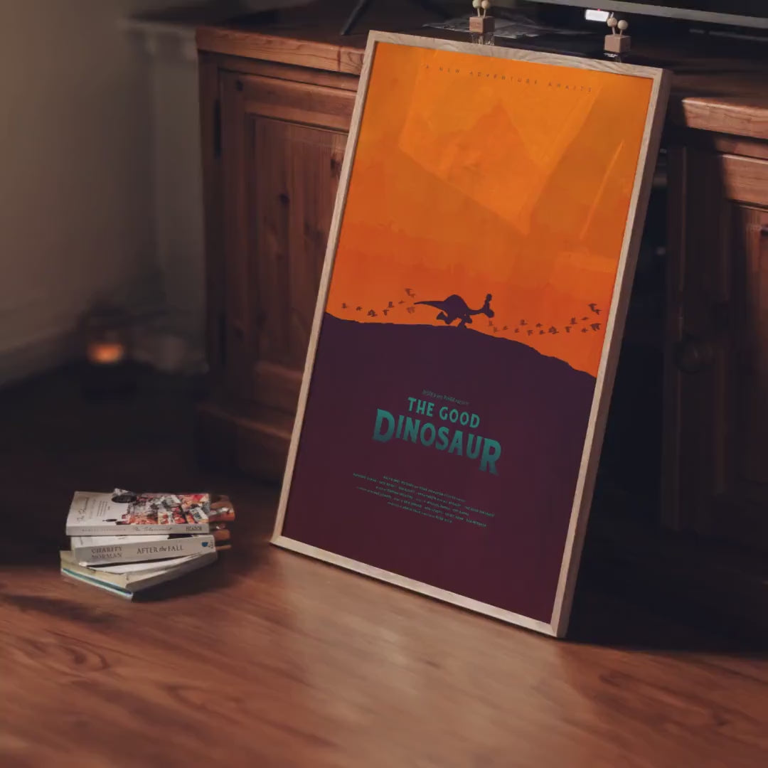 The Good Dinosaur Movie Poster - Pixar Wall Art Print, Animated Film Poster, Kids Room Decor, Disney Gift Idea for Fans
