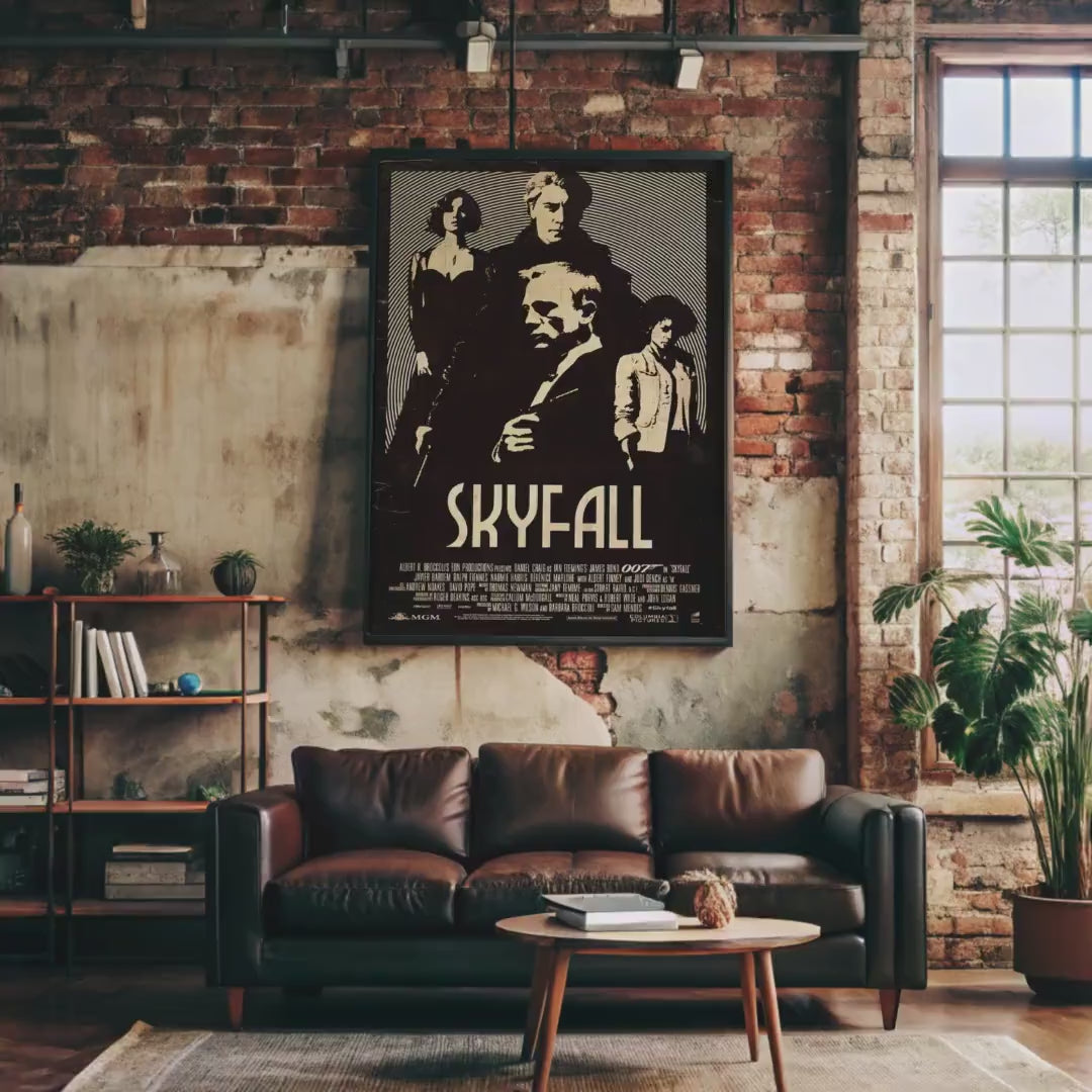 Skyfall Poster - James Bond Art Print, Spy Movie Poster, Vintage Cinema Decor, Gift Idea for 007 Saga Fans