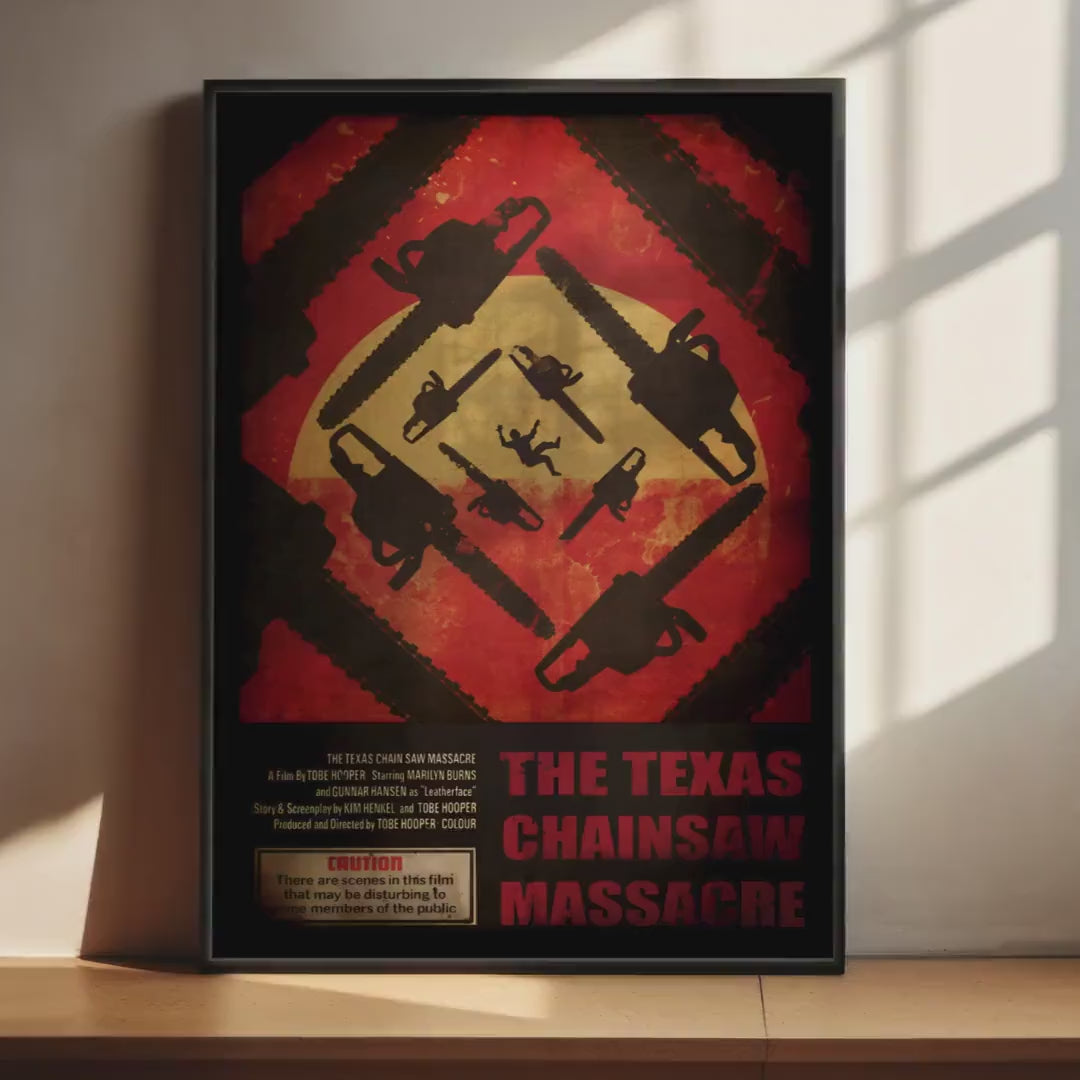 The Texas Chainsaw Massacre Movie Poster - Cult Horror Film Print, Slasher Cinema Decor, Leatherface Fan Gift