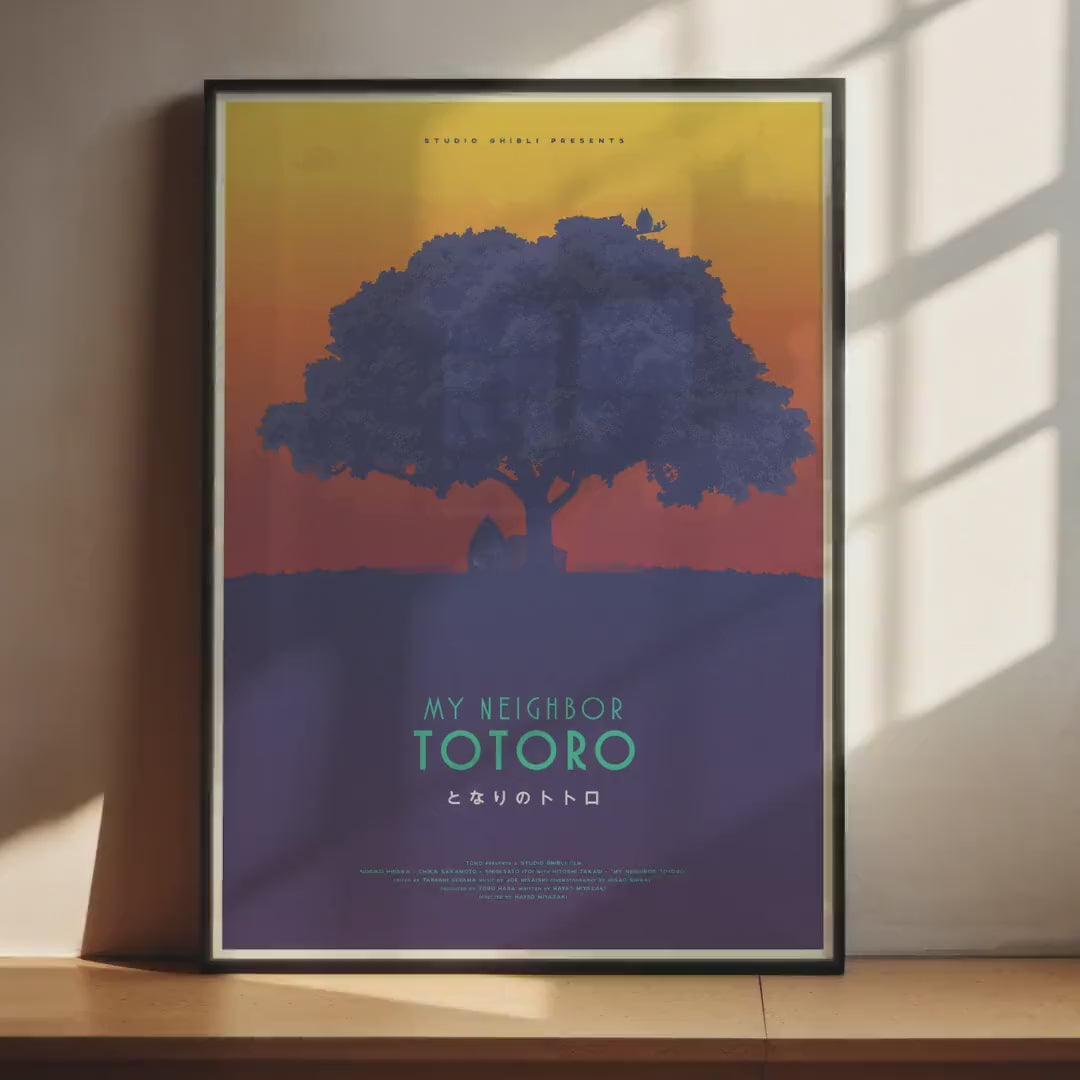 My Neighbor Totoro Poster - Studio Ghibli Art Print, Japanese Anime Wall Decor, Fantasy Gift Idea for Animation Lovers