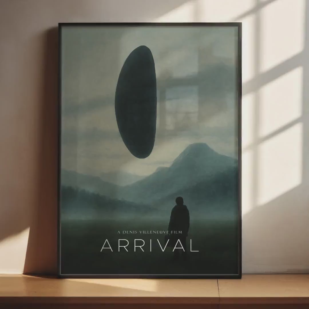 Arrival Sci-Fi Movie Poster - Denis Villeneuve Art Print, Intelligent Cinema Decor, Sci-Fi Gift Idea