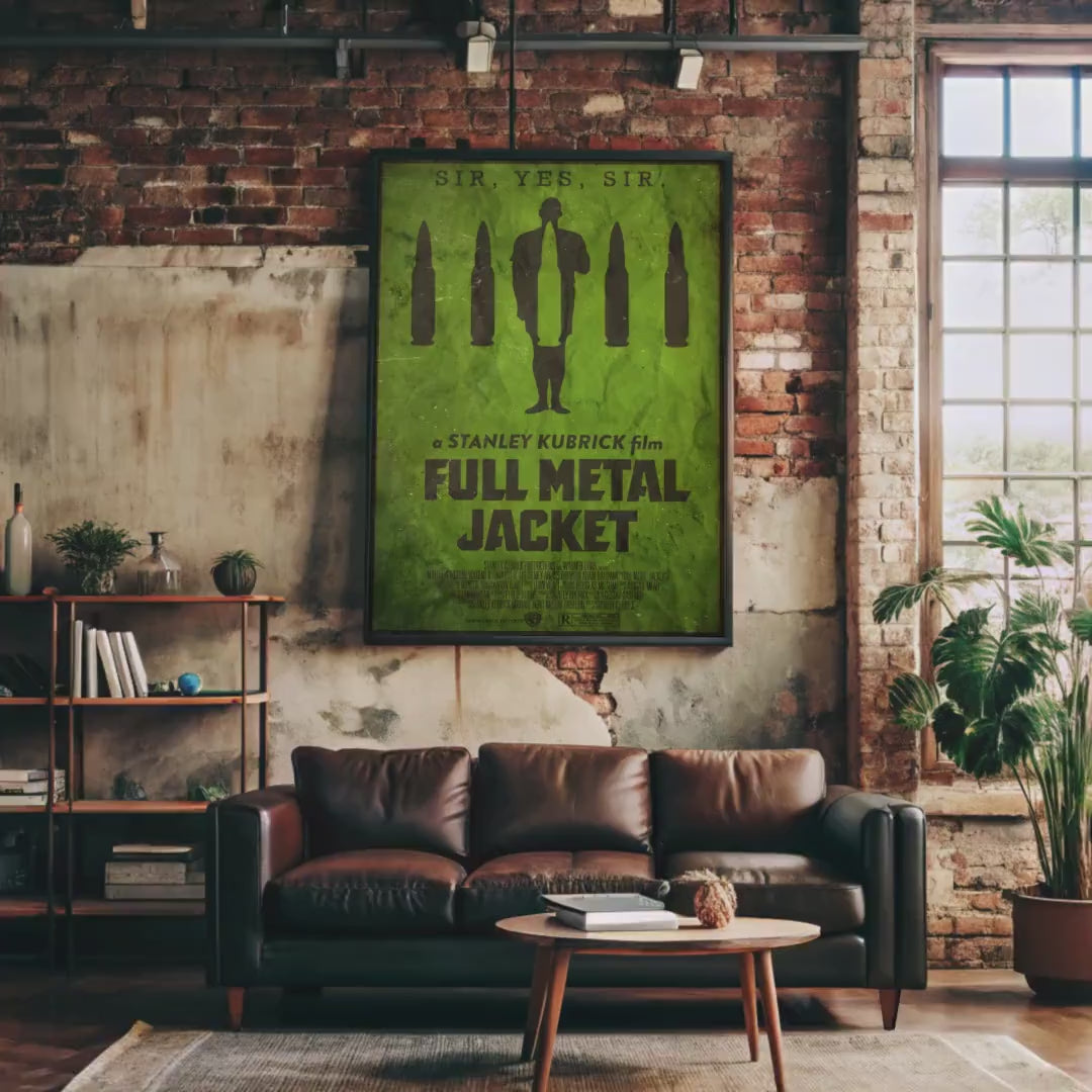 Full Metal Jacket Movie Poster - Wall Art Print, Cult Film, War Movie, Gift for Film Lovers