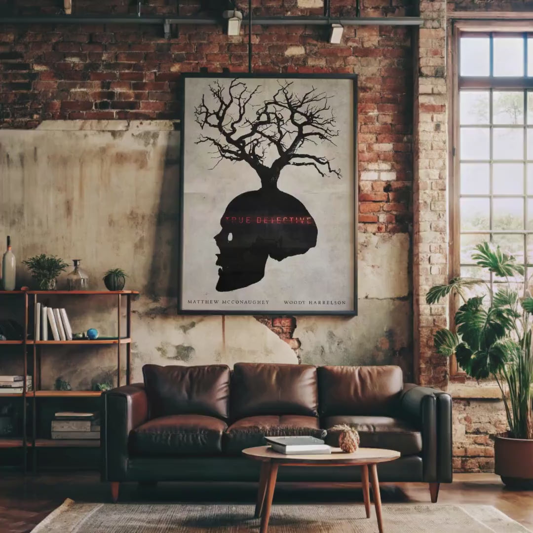 True Detective Poster - Crime Drama Wall Art, Minimalist Print, Gift for TV Show Fans