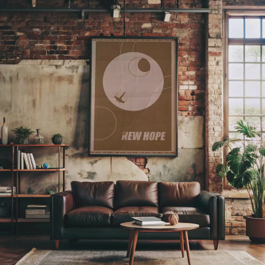 Star Wars A New Hope Wall Art, Sci-Fi Film Decor, Perfect Gift for Star Wars Fans