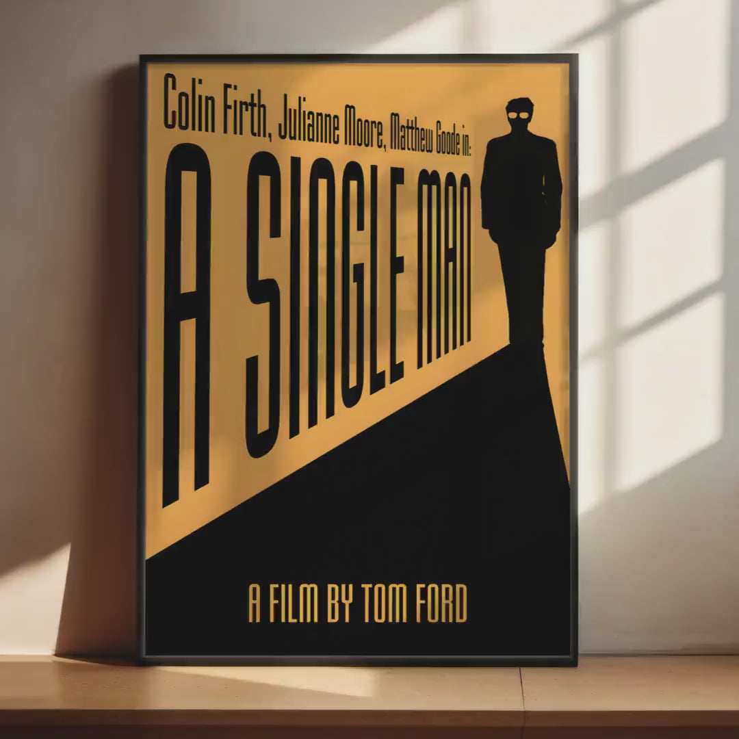 A Single Man Movie Poster - Tom Ford Print, Stylish Drama Decor, 60s Style Cinema Gift