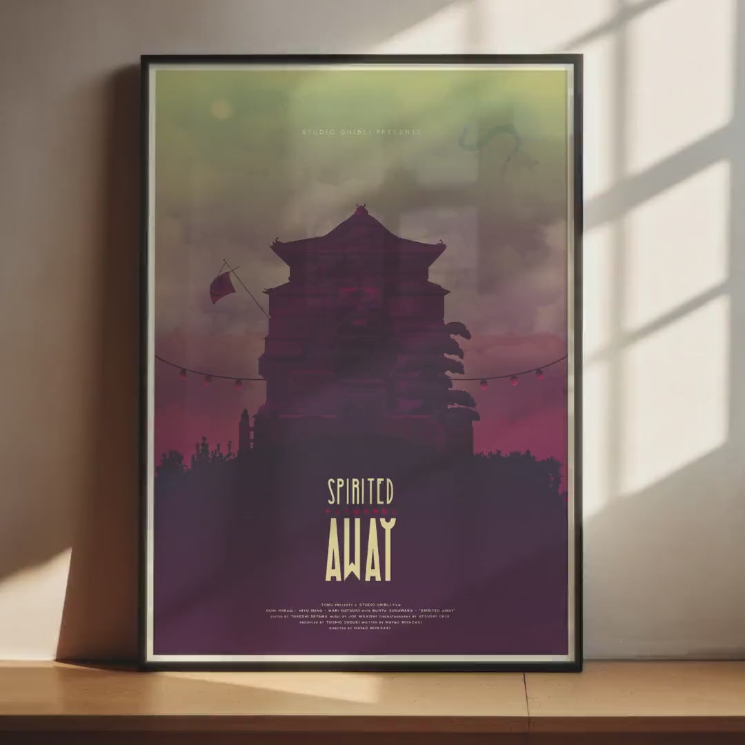 Spirited Away Poster - Studio Ghibli Wall Art, Japanese Anime Print, Miyazaki Fan Gift, Home Decor for Animation Enthusiasts