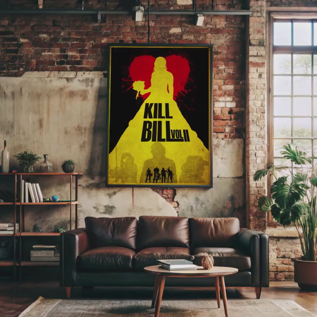 Kill Bill Vol. 2 Movie Poster - Tarantino Wall Art, Cult Action Film Print, Vintage Cinema Decor, Gift Idea for Movie Fans