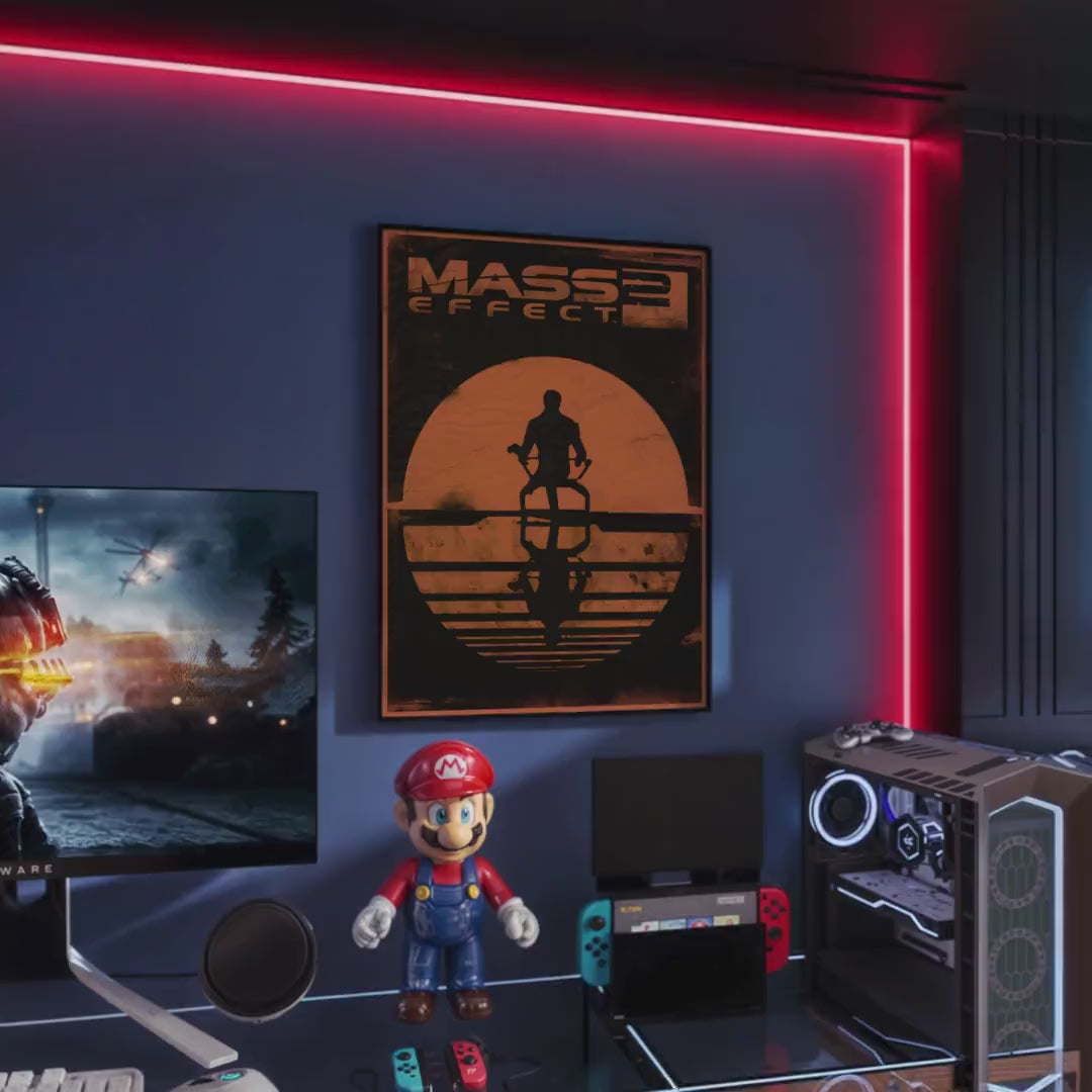 Mass Effect 2 Poster - Sci Fi RPG Gaming Print, Futuristic Wall Art for Gamers, Gift Idea for Video Game Fans