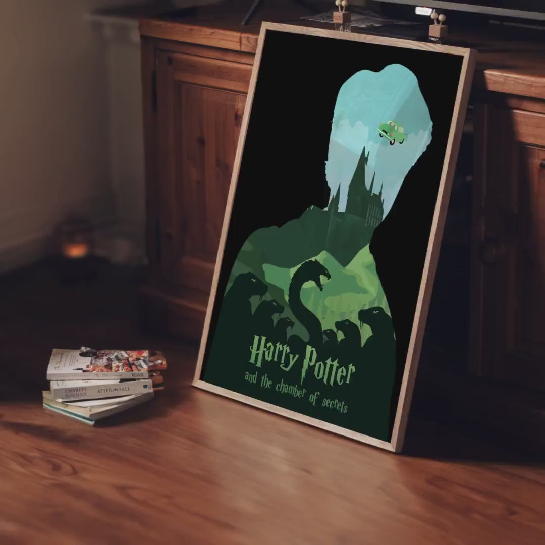 Harry Potter and the Chamber of Secrets Poster - Magical Wall Art, Hogwarts Decor, Gift for Potterheads, Tom Riddle Print