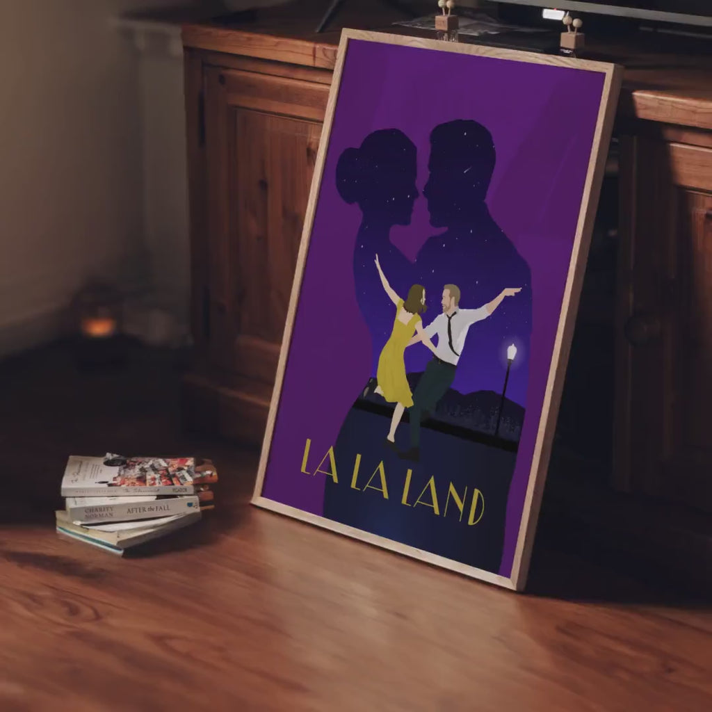 La La Land Movie Poster - Romantic Musical Wall Art, Jazz-Inspired Decor, Gift for Cinema and Music Lovers