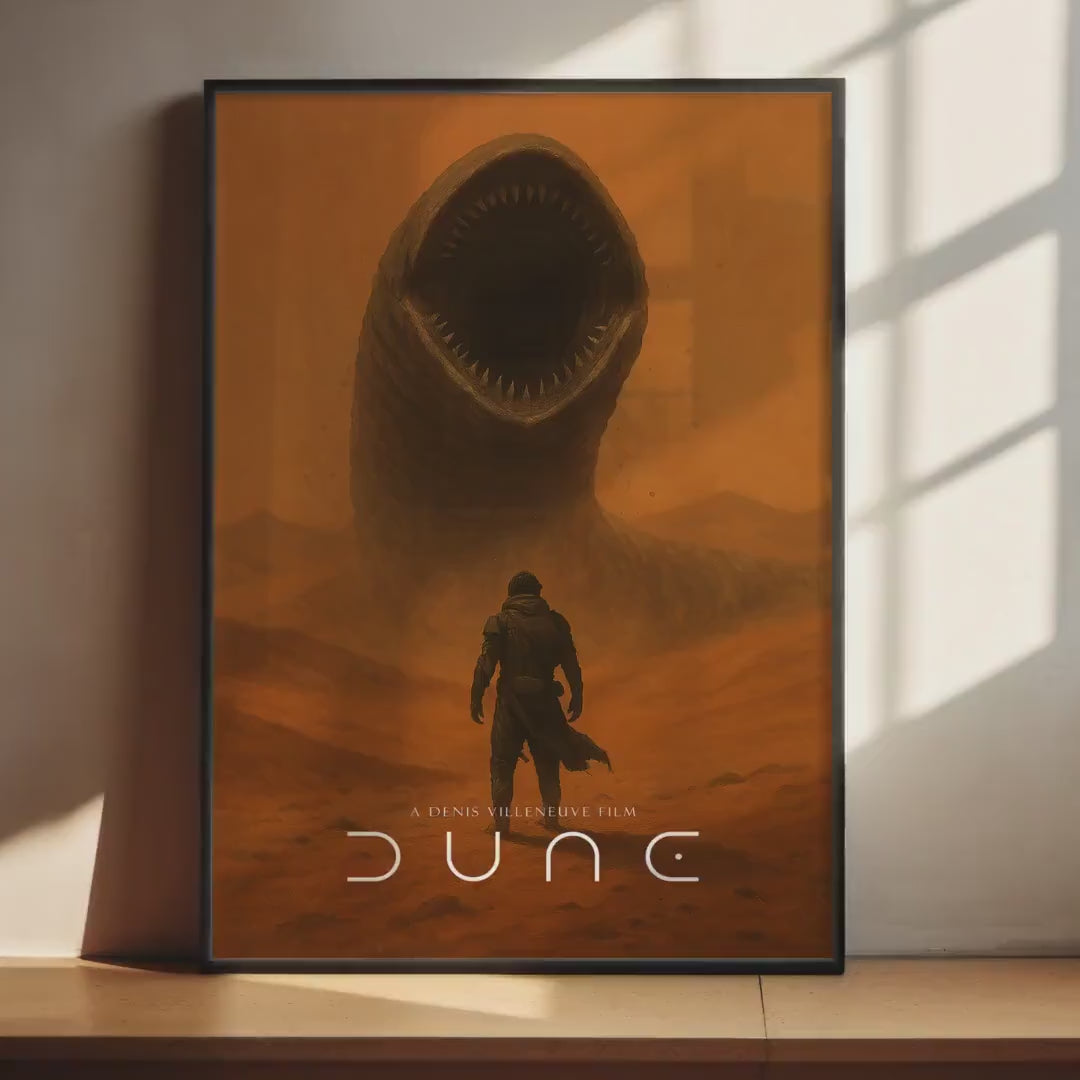 Dune Sci-Fi Movie Poster - Arrakis Epic Villeneuve Print, Sci-Fi Cinema Decor, Paul Atreides Fan Gift Idea
