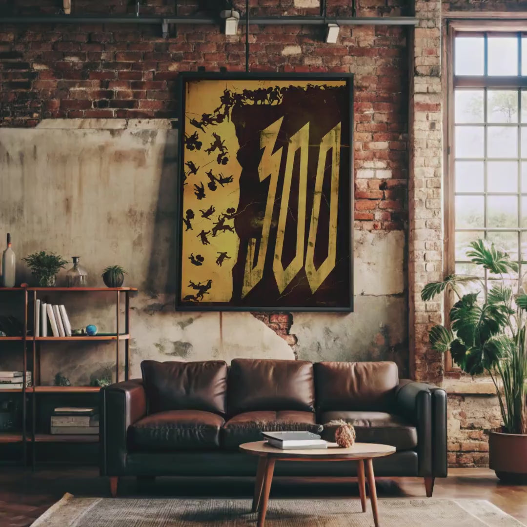 300 Movie Poster - Wall Art Print, Epic Cinema, Action Film, Gift for Spartan Fans