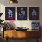 Makoto Shinkai Movie Poster Set of 3 - Your Name, Garden of Words, 5cm per Second Art Print, Japanese Animation Decor, Anime Fan Gift