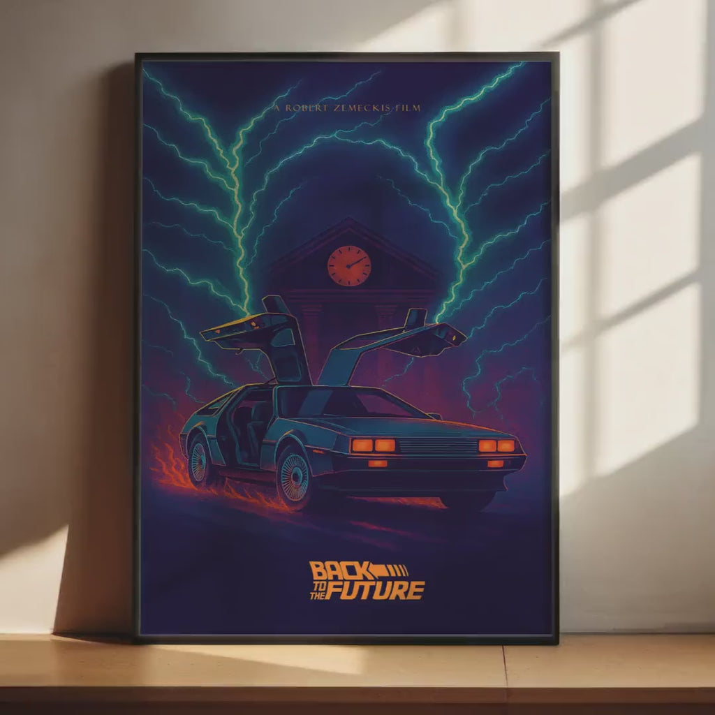 Back to the Future Cult Movie Poster - 80s Sci-Fi Print, Zemeckis Cinema Decor, Classic Film Fan Gift