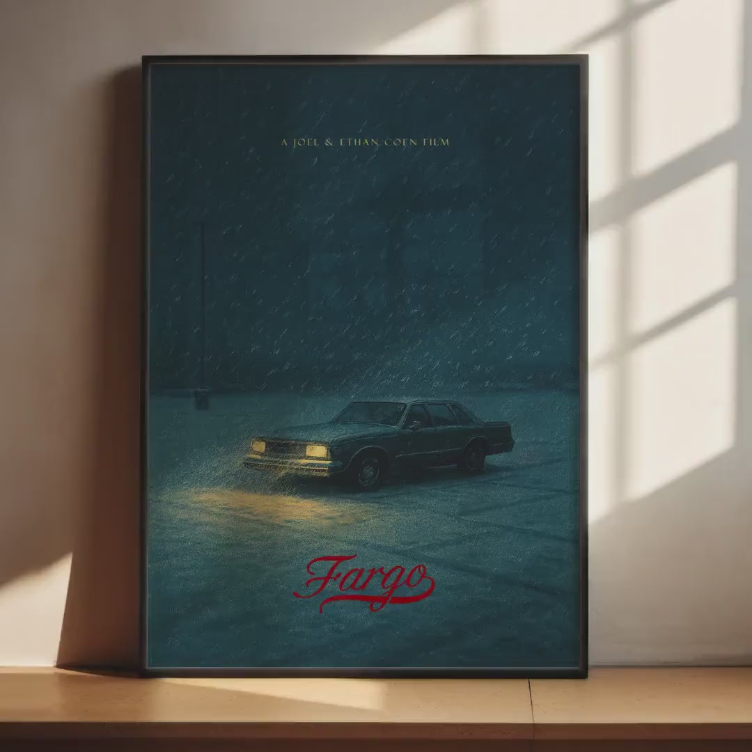 Fargo Coen Brothers Cult Movie Poster - Black Comedy Thriller Print, 90s Cinema Decor, Fan Gift Idea