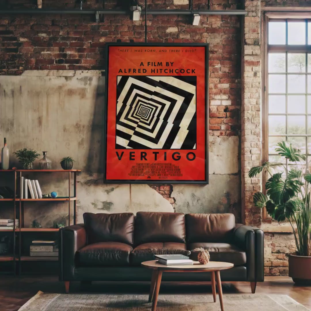 Vertigo Movie Poster - Alfred Hitchcock Wall Art, Vintage Film Decor, Perfect Gift for Cinema Enthusiasts