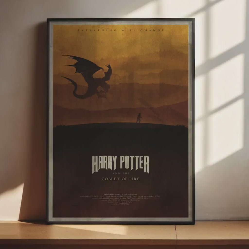 Harry Potter and the Goblet of Fire Poster - Triwizard Tournament Print, Dragon Decor, Magic Fan Gift